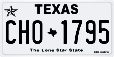 TX license plate CHO1795