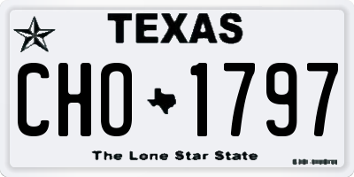 TX license plate CHO1797
