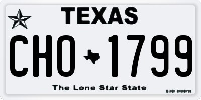 TX license plate CHO1799