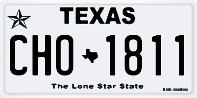 TX license plate CHO1811
