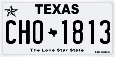TX license plate CHO1813
