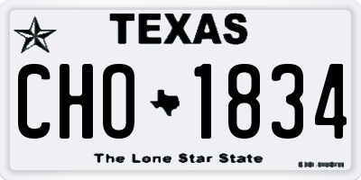 TX license plate CHO1834