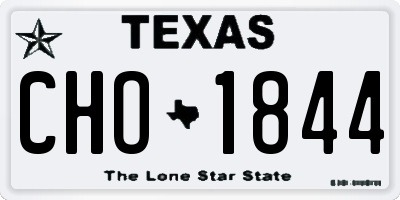 TX license plate CHO1844
