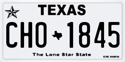 TX license plate CHO1845