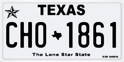 TX license plate CHO1861