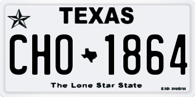 TX license plate CHO1864