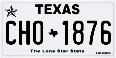 TX license plate CHO1876