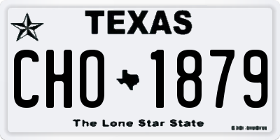 TX license plate CHO1879