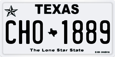 TX license plate CHO1889