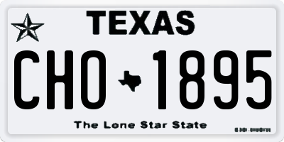 TX license plate CHO1895