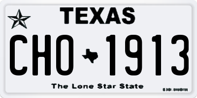 TX license plate CHO1913