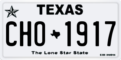 TX license plate CHO1917