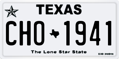 TX license plate CHO1941