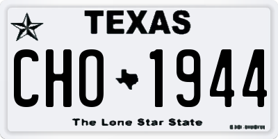 TX license plate CHO1944