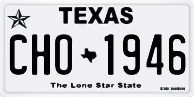 TX license plate CHO1946