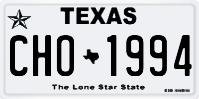 TX license plate CHO1994