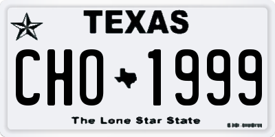 TX license plate CHO1999