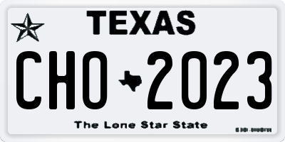 TX license plate CHO2023