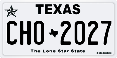 TX license plate CHO2027
