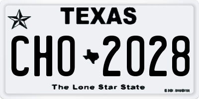 TX license plate CHO2028