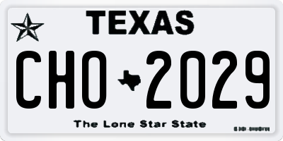 TX license plate CHO2029