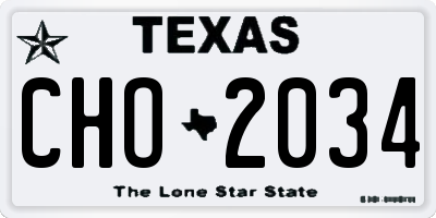 TX license plate CHO2034
