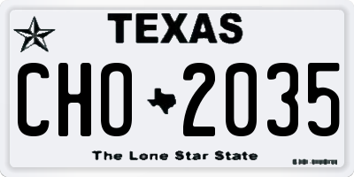 TX license plate CHO2035