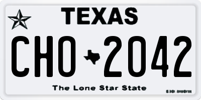 TX license plate CHO2042