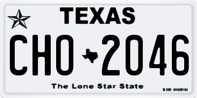 TX license plate CHO2046
