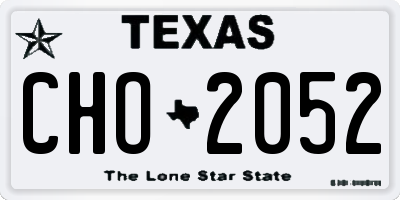TX license plate CHO2052