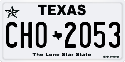 TX license plate CHO2053
