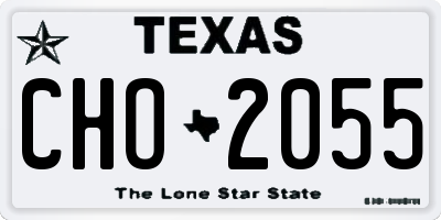 TX license plate CHO2055