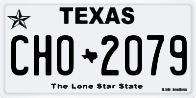 TX license plate CHO2079