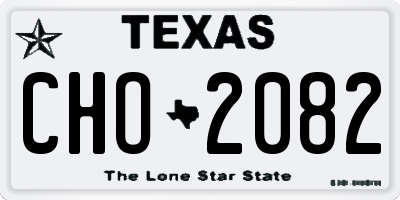 TX license plate CHO2082