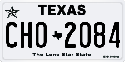 TX license plate CHO2084