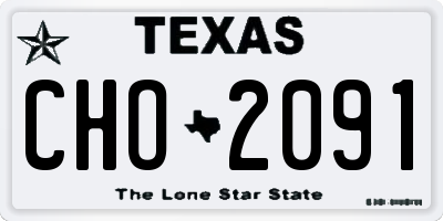 TX license plate CHO2091