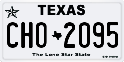 TX license plate CHO2095