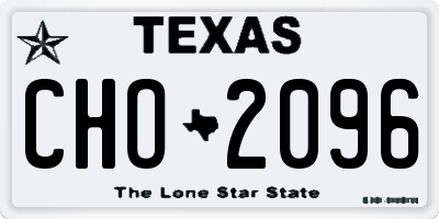 TX license plate CHO2096