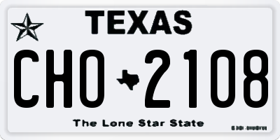 TX license plate CHO2108