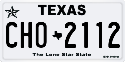 TX license plate CHO2112