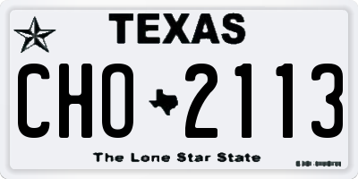 TX license plate CHO2113