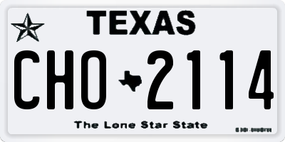 TX license plate CHO2114