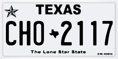 TX license plate CHO2117