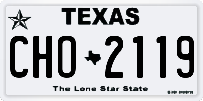 TX license plate CHO2119