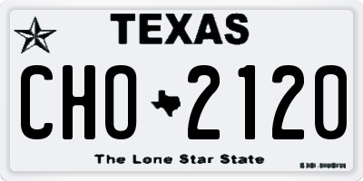 TX license plate CHO2120