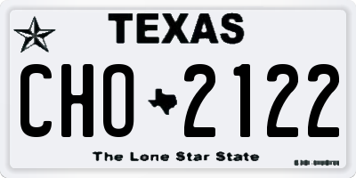 TX license plate CHO2122