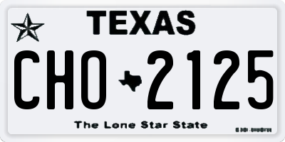 TX license plate CHO2125