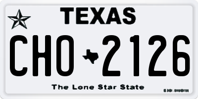 TX license plate CHO2126