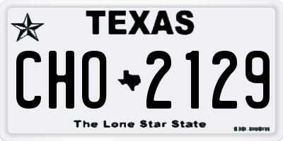 TX license plate CHO2129