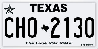 TX license plate CHO2130